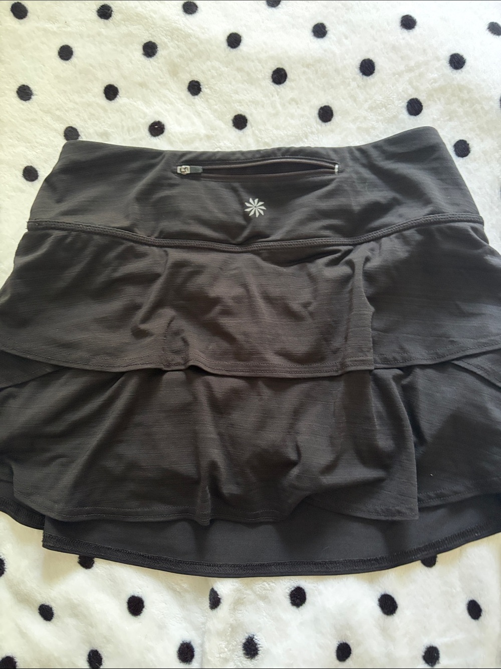 Athleta Black ruffled skirt/skort  - XS